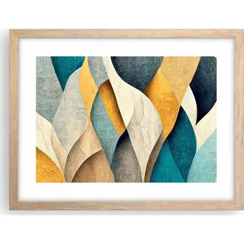 Obraz Obraz plakát v rámu světlý dub do obýváku 40x30 abstrakce foto na zeď
