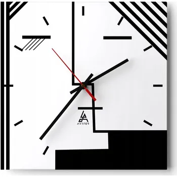 Hodiny Velké nástěnné hodiny 40x40 cm Umělecké skleněné tiché hodiny