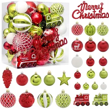 Vánoční dekorace VÁNOČNÍ BAŇKY VELKÉ VÁNOČNÍ OZDOBY SADA NEROZBITNÝCH VÁNOČNÍCH OZDOB NA STROMEČEK