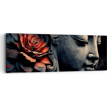 Obraz Obraz na plátně do obýváku, ložnice 90x30 Buddha foto obrazy na zeď