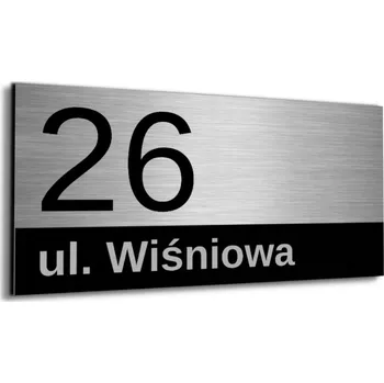 Obraz ADRESNÍ HLINÍKOVÁ TABULKA 40X20 CM S ČÍSLEM DOMU - VELKÝ UV TISK - ADRESA ULICE