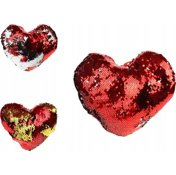 Polštář Valentýnský Polštář flitry srdce