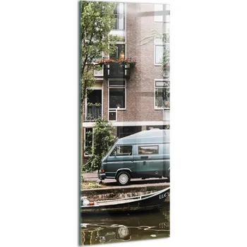 Obraz Skleněný obraz na zeď Snadná montáž Do kanceláře Van u cihlových budov