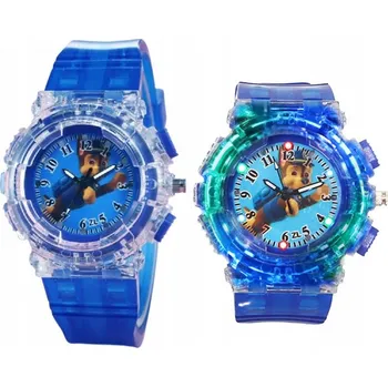 Hodinky Chlapecké dětské hodinky Paw Tlapková patrola pro kluka CHASE LED vícebarevná