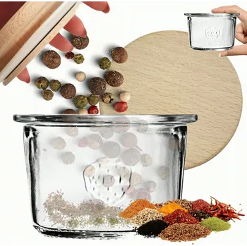 Sklenice Zavařovací Sklenice Weck 80 ml na zavařeniny MOLD žáruvzdorná dřevěné víko 1 Ks SOLIDNÍ