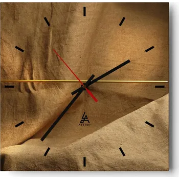 Hodiny Velké nástěnné hodiny na zeď 40x40 Grafika Skleněné hodiny Čtvercové Tiché