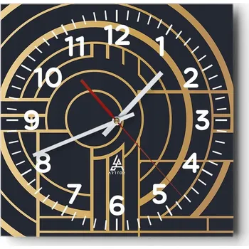 Hodiny Nástěnné hodiny do obýváku 40x40 Abstrakce Tiché hodiny Skleněné hodiny Bez hlučnosti