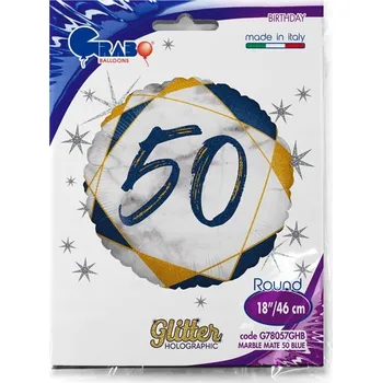 Balónek Fóliový balónek k narozeninám 46 cm - Padesátka (50)