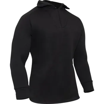 Pánské tričko ROTHCO Triko funkční US ECWCS se zipem ČERNÉ L ČERNÁ - BLACK