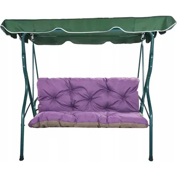 Polštář Polštář na zahradní houpačku nebo lavičku, 120x50x50, fialový