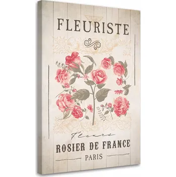 Obraz OBRAZ NA PLÁTNĚ KVĚTINÁŘSTVÍ Květiny Vintage 40x60