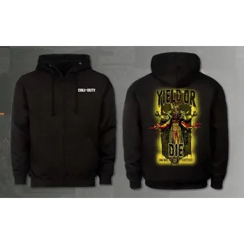 Pánská mikina Call of Duty Black Ops 6 Mikina na zip „YIELD OR DIE“ - velikost - XL