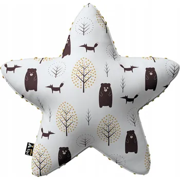 Polštář Žlutý Tipi Polštář Lucky Star z minky 500-19