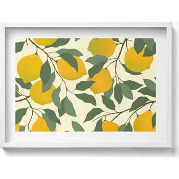 Obraz Elegantní obraz do obýváku Ilustrace sicilských citronů do kuchyně 70x50 cm