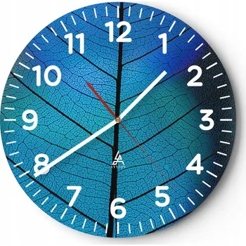 Hodiny Kuchyňské nástěnné hodiny 30x30 List Moderní skleněné hodiny do obýváku Tiché