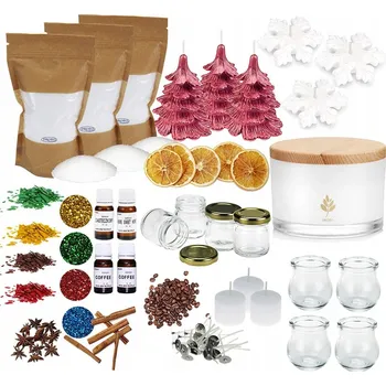 Vánoce Velká sada na výrobu svíček XXL + svíčky na vánoční dekorace 16 ks