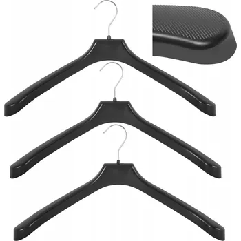 Věšák Šatní ramínko plastový Botle černý