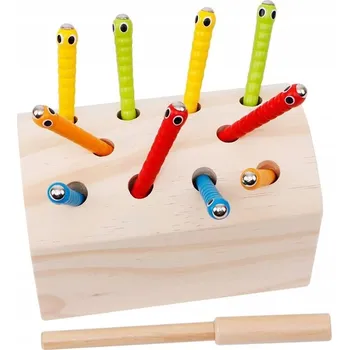 Dřevěná hračka Hračka Dovednostní Hra Stavebnice kůrovci