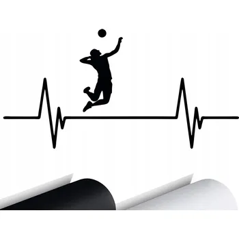 Samolepicí dekorace na vozidlo NÁLEPKA na auto PULS Života VOLEJBAL Síť 7x15