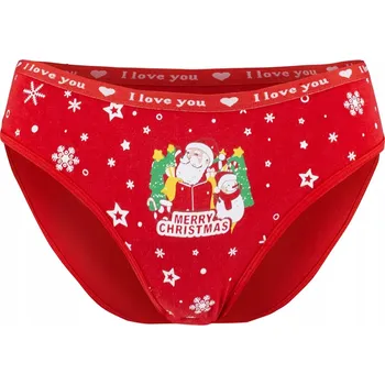 Dámské spodní prádlo Dámské KALHOTKY vánoční kalhotky se Santou pružné Ideální M