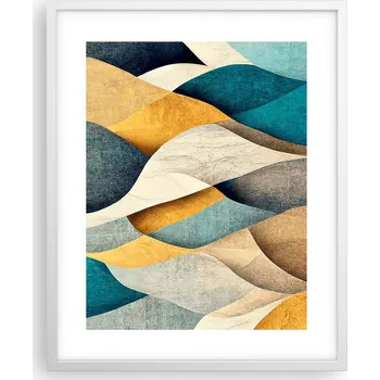Obraz Obraz plakát na zeď v bílém rámu 40x50 abstrakce plakáty do obýváku