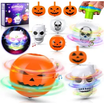 Hračka pro nejmenší LED Hračka Káča s hudbou 9dílná Halloween