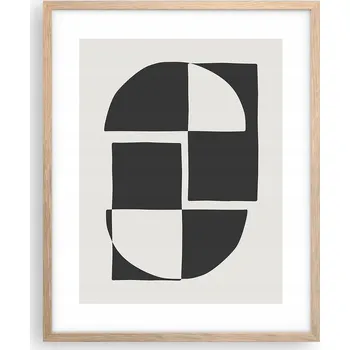 Obraz Obraz plakát na zeď v rámu světlý dub 40x50 abstrakce plakáty do obývacího pokoje