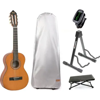 Kytara Valencia VC202 SET Antique Natural Poloviční klasická kytara pro dítě