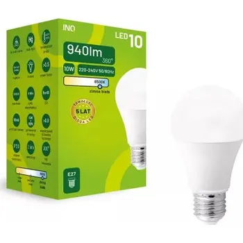 Žárovka INQ LED žárovka E27 10W 940lm A60 6500K studená bílá