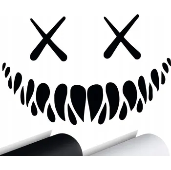 Samolepicí dekorace na vozidlo NÁLEPKA na auto ÚSMĚV SMAJLÍK SMILE 11x16