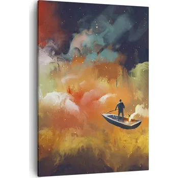 Obraz Obraz na plátně do obýváku ložnice 50x70 abstrakce obrazy na zeď