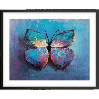 Obraz Foto obraz, plakát na zeď v černém rámu 50x40 motýl, plakáty do obýváku