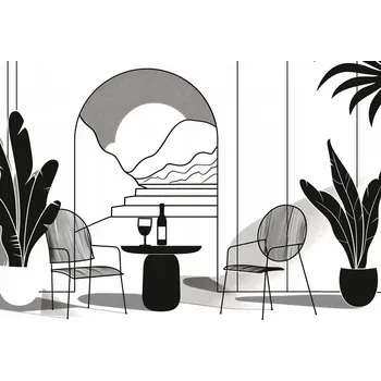 Plakát Plakát Relax v Monochromu bez rámu 42 x 29,7 cm