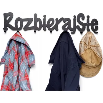 Věšák Rozbal se #1 - ČERNÝ Věšák na oblečení 60cm