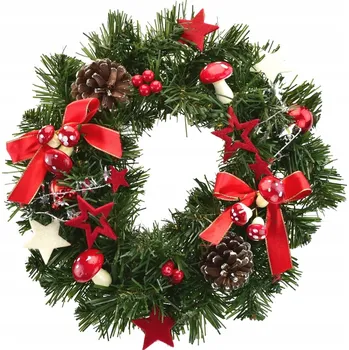 Obraz Věnec s muchomůrkami Ø30 cm