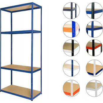 Dílenský regál Skladový regál kovový garážový HELIOS HNN 180x100x45 4x400kg