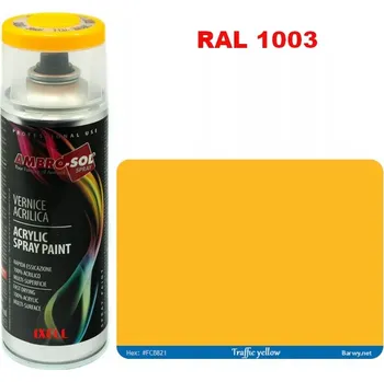 Barva ve spreji RAL 1003 AKRYLOVÝ LAK VE SPREJI ŽLUTÝ LESK 1233
