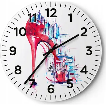 Hodiny Kuchyňské nástěnné hodiny 30x30 Abstrakce Moderní skleněné hodiny Tiché