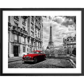 Obraz Foto obraz plakát na zeď v černém rámu 50x40 město plakáty do obýváku