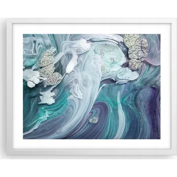 Obraz Obraz plakát na zeď v bílém rámu 50x40 abstrakce foto do obýváku