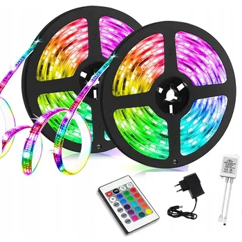 LED osvětlení BAREVNÝ LED PÁSEK VODĚODOLNÝ 5050 RGB EPISTAR 5m + VELKÝ DÁLKOVÝ OVLADAČ