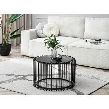 Křeslo Mebel Partner Nils M (černý mramor + černá)