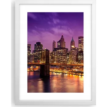Obraz Obraz plakát v bílém rámu do obýváku 30x40 foto plakáty na zeď s motivem města