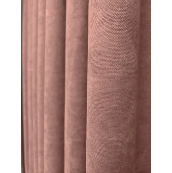 LÁTKA MILAN VELVET LISOVANÁ ZÁVĚS PUDROVÁ RŮŽOVÁ 300 cm