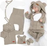 Baby Nellys kojenecký komplet 5 ks dílkový béžový velikost 50 (méně než 50 cm)