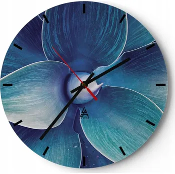 Hodiny Nástěnné hodiny do kuchyně 30x30 Agawa Skleněné hodiny do obýváku Loft Tiché