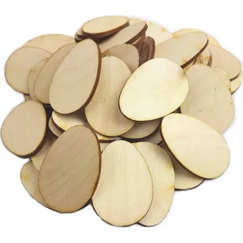 Velikonoční dekorace DŘEVĚNÁ VEJCE Velikonoce Kraslice 6,5 cm 50 kusů hladká bez dírky