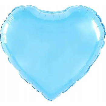 Balónek SUPER Balón Srdce modré blankytné 460010 fóliové 18 palců