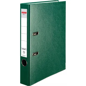 Pořadač pákový Herlitz A4, 5cm, PP, tmavě zelený