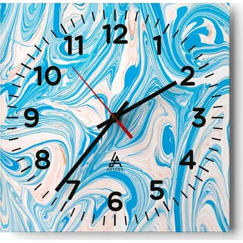 Hodiny Nástěnné hodiny do obýváku 40x40 Abstrakce Tiché hodiny Skleněné hodiny Bez hlučnosti